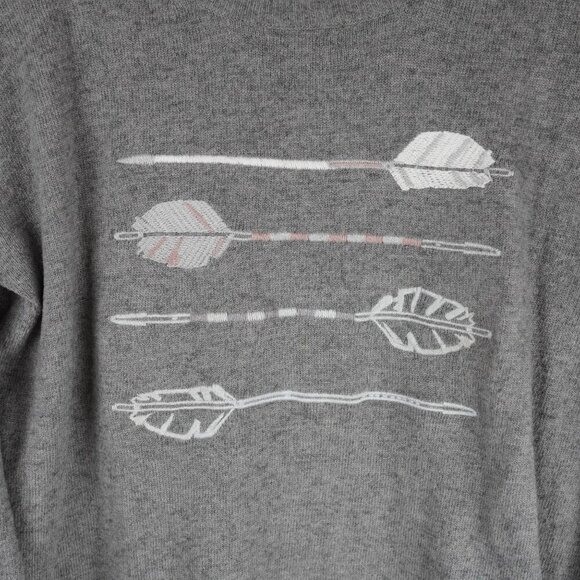 J.Crew Womens Grey Arrow Print Sweater - Size S -‎ Wool & Cotton Blend - Picture 4 of 8